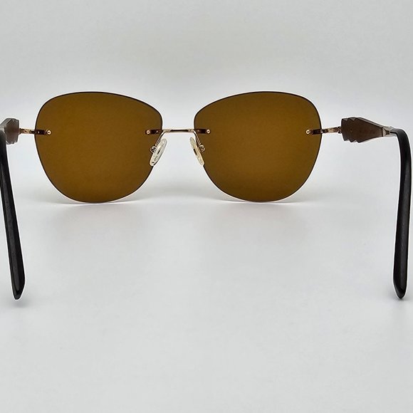 Gold & Wood Donna 01.03 Gold Maple Rimless Sunglasses FRAME ONLY w/ Case 56mm main image 10